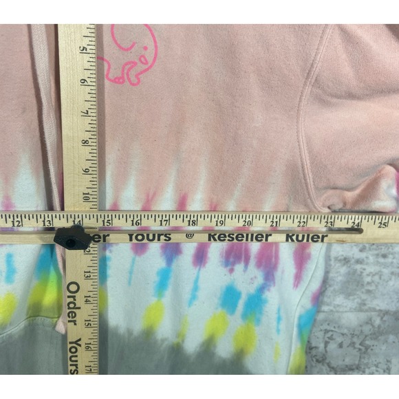 Ivory Ella Tie Dye Elephant Hoodie Pink Gray Blue Yellow Green Size 2XL Casual - Picture 7 of 12